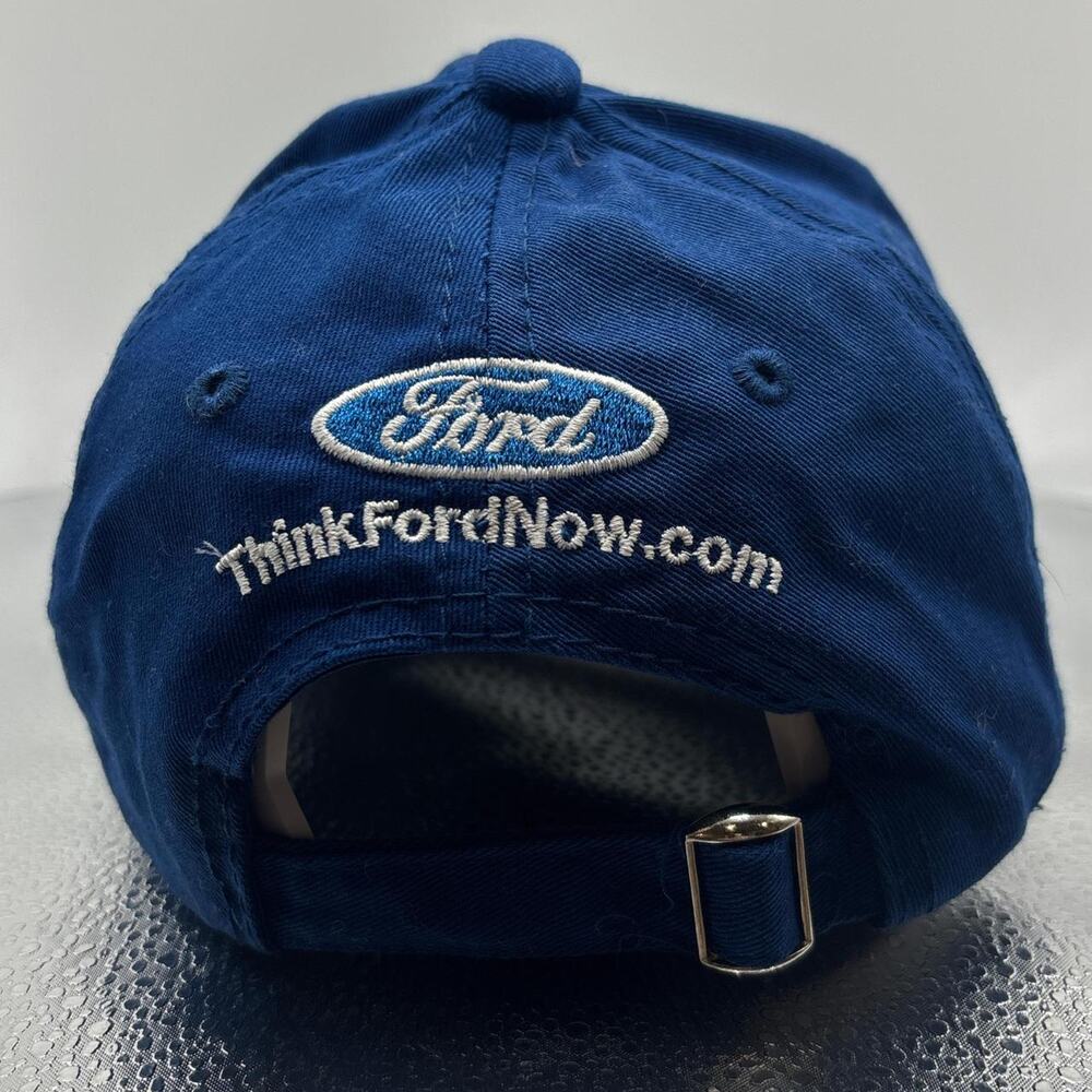 Ford Built Tough Hat Blue Strapback Workwear Dad Cap Trucker Style - Picture 3 of 7